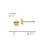 FJC Finejewelers 14 kt Yellow Gold Button Madi K Polished Star Post Earrings 4 mm x 4 mm
