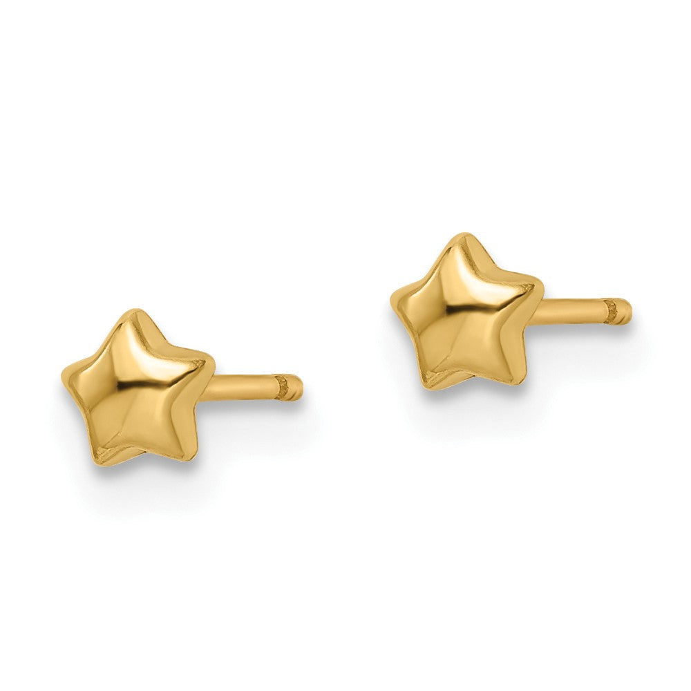 FJC Finejewelers 14 kt Yellow Gold Button Madi K Polished Star Post Earrings 4 mm x 4 mm