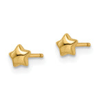 FJC Finejewelers 14 kt Yellow Gold Button Madi K Polished Star Post Earrings 4 mm x 4 mm