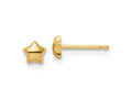 FJC Finejewelers 14 kt Yellow Gold Button Madi K Polished Star Post Earrings 4 mm x 4 mm