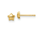 FJC Finejewelers 14 kt Yellow Gold Button Madi K Polished Star Post Earrings 4 mm x 4 mm