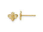 FJC Finejewelers 14 kt Yellow Gold Button Madi K Bumble Bee Post Earrings 6 mm x 6 mm