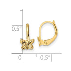 FJC Finejewelers 14 kt Yellow Gold Dangle Madi K Polished Butterfly Leverback Earrings 11 mm x 6 mm