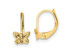 FJC Finejewelers 14 kt Yellow Gold Dangle Madi K Polished Butterfly Leverback Earrings 11 mm x 6 mm