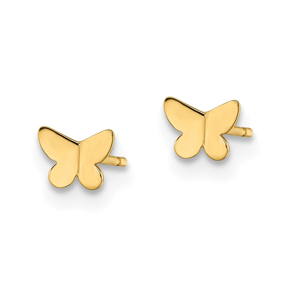 FJC Finejewelers 14 kt Yellow Gold Button Madi K Butterfly Post Earrings 3 mm x 4 mm