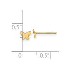FJC Finejewelers 14 kt Yellow Gold Button Madi K Butterfly Post Earrings 3 mm x 4 mm