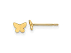 FJC Finejewelers 14 kt Yellow Gold Button Madi K Butterfly Post Earrings 3 mm x 4 mm