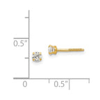 FJC Finejewelers 14 kt Yellow Gold Stud Madi K 3mm white zircon Earrings 6 mm x 6 mm