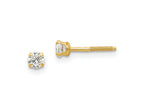FJC Finejewelers 14 kt Yellow Gold Stud Madi K 3mm white zircon Earrings 6 mm x 6 mm
