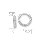 FJC Finejewelers 14 kt White Gold Hoops Madi K Polished Hoop Earrings 9.91 mm x 10.8 mm