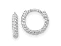 FJC Finejewelers 14 kt White Gold Hoops Madi K Polished Hoop Earrings 9.91 mm x 10.8 mm