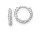 FJC Finejewelers 14 kt White Gold Hoops Madi K Polished Hoop Earrings 9.91 mm x 10.8 mm