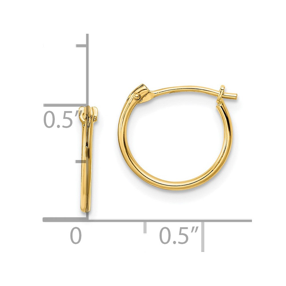 FJC Finejewelers 14 kt Yellow Gold Madi K Polished Hinged Hoop Earrings 11 mm x 12 mm