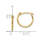 FJC Finejewelers 14 kt Yellow Gold Madi K Polished Hinged Hoop Earrings 11 mm x 12 mm