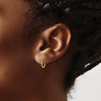 FJC Finejewelers 14 kt Yellow Gold Madi K Polished Hinged Hoop Earrings 11 mm x 12 mm