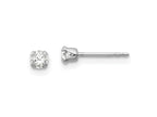 FJC Finejewelers 14 kt White Gold Stud Madi K CZ Earrings 3 mm x 3 mm