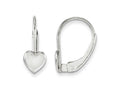 FJC Finejewelers 14 kt White Gold Dangle Madi K Heart Leverback Earrings 11 mm x 5 mm