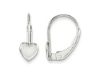 FJC Finejewelers 14 kt White Gold Dangle Madi K Heart Leverback Earrings 11 mm x 5 mm