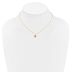 FJC Finejewelers 14 kt Yellow Gold 3mm Garnet Heart Birthstone Necklace 15 Inches x 6 mm