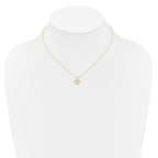 FJC Finejewelers 14 kt Yellow Gold 3mm Aquamarine Heart Birthstone Necklace 15 Inches x 6 mm