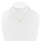 FJC Finejewelers 14 kt Yellow Gold 3mm White Zircon Heart Birthstone Necklace 15 Inches x 6 mm