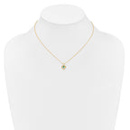 FJC Finejewelers 14 kt Yellow Gold Rope 3mm Emerald Heart Birthstone Necklace 15 Inches x 6 mm