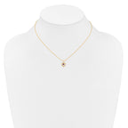 FJC Finejewelers 14 kt Yellow Gold 3mm Rhodolite Garnet Heart Birthstone Necklace 15 Inches x 6 mm