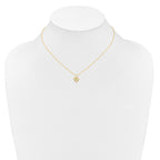 FJC Finejewelers 14 kt Yellow Gold Rope Madi K 3mm Peridot Heart Birthstone Necklace 15 Inches x 7 mm