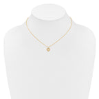 FJC Finejewelers 14 kt Yellow Gold Madi K 3mm Opal Heart Necklace 15 Inches x 6 mm