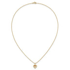 FJC Finejewelers 14 kt Yellow Gold Madi K 3mm Citrine Heart Birthstone Necklace 15 Inches x 6 mm