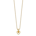 FJC Finejewelers 14 kt Yellow Gold Madi K 3mm Citrine Heart Birthstone Necklace 15 Inches x 6 mm