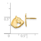FJC Finejewelers 14 kt Yellow Gold Button Madi K Horse Head Earrings 8 mm x 10 mm