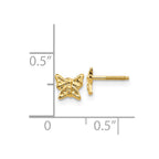 FJC Finejewelers 14 kt Yellow Gold Button Madi K Butterfly Screwback Earrings 5 mm x 5 mm