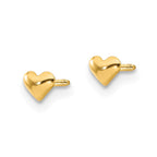 FJC Finejewelers 14 kt Yellow Gold Button Madi K Heart Post Earrings 4 mm x 4 mm