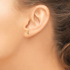 FJC Finejewelers 14 kt Yellow Gold Button Madi K Moon Post Earrings 8 mm x 8 mm