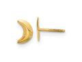 FJC Finejewelers 14 kt Yellow Gold Button Madi K Moon Post Earrings 8 mm x 8 mm
