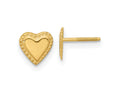 FJC Finejewelers 14 kt Yellow Gold Button Madi K Heart Post Earrings 8 mm x 8 mm