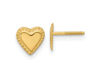 FJC Finejewelers 14 kt Yellow Gold Button Madi K Heart Post Earrings 8 mm x 8 mm