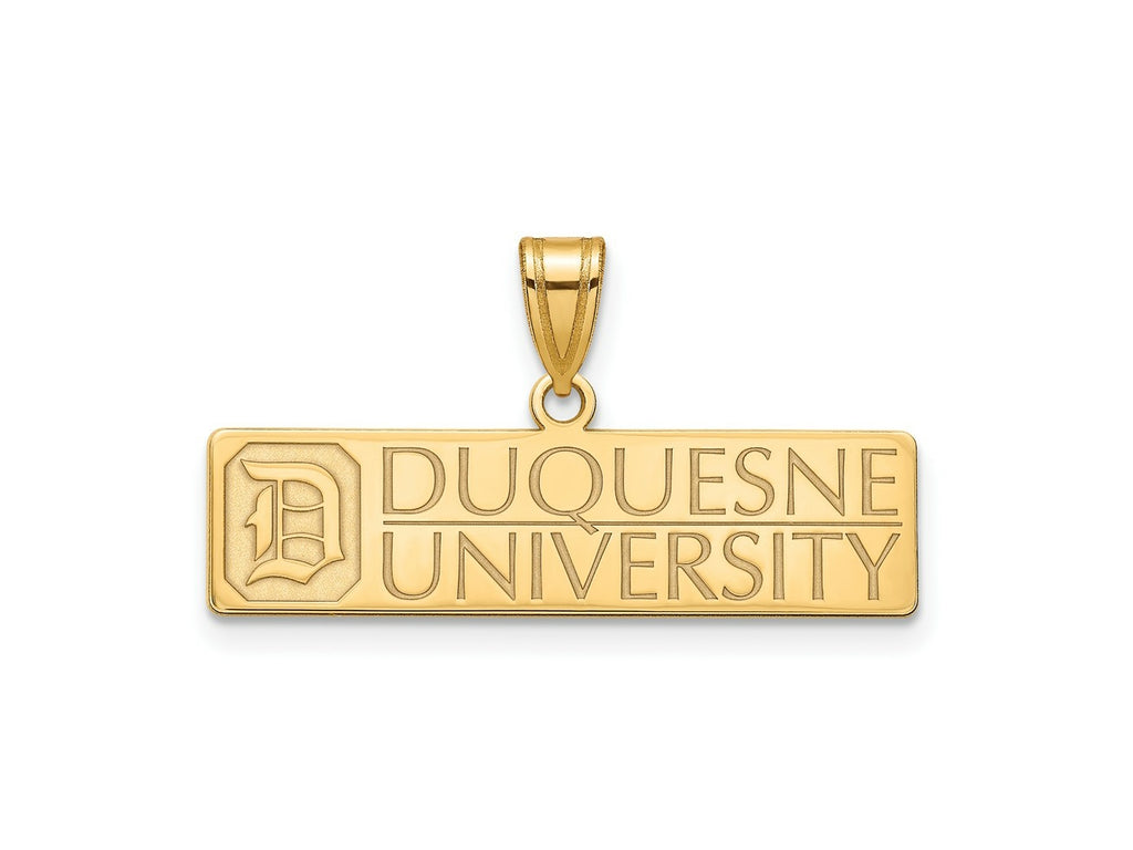 LogoArt Gold Plated Silver with GP Duquesne University Large Charm 24 x 27 mm