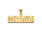 LogoArt Gold Plated Silver with GP Duquesne University Large Charm 24 x 27 mm