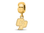 LogoArt Gold Plated Silver California Poly State University Dangle Bead
