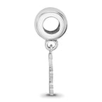 LogoArt 925 Sterling Silver Rhodium Platedd Gamma Phi Beta Vertical Letters Bead