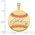 FJC Finejewelers Gold Plated Silver Adley Rutschman MLBPA Signature Epoxy Charm 33 x 25 mm