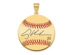FJC Finejewelers Gold Plated Silver Adley Rutschman MLBPA Signature Epoxy Charm 33 x 25 mm