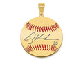 FJC Finejewelers Gold Plated Silver Adley Rutschman MLBPA Signature Epoxy Charm 33 x 25 mm