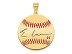 FJC Finejewelers Gold Plated Silver Elly De La Cruz MLBPA Signature Epoxy Charm 33 x 25 mm