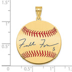 FJC Finejewelers Gold Plated Silver Freddie Freeman MLBPA Signature Epoxy Charm 33 x 25 mm