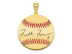 FJC Finejewelers Gold Plated Silver Freddie Freeman MLBPA Signature Epoxy Charm 33 x 25 mm