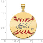 FJC Finejewelers Gold Plated Silver Fernando Tatis Jr. MLBPA Signature Epoxy Charm 33 x 25 mm