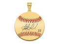 FJC Finejewelers Gold Plated Silver Fernando Tatis Jr. MLBPA Signature Epoxy Charm 33 x 25 mm